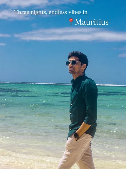 Taking a moment to enjoy the beautiful beaches of Mauritius between gigs. The life of a destination DJ has its perks.