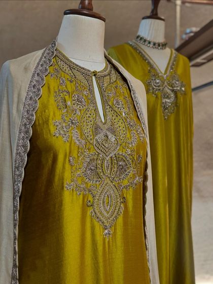 Another view of the Jayanti Reddy ensembles, highlighting their regal and timeless appeal.