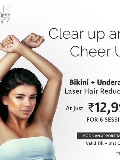 This offer is perfect for getting beach-ready or just enjoying the freedom of smooth skin. Our package for bikini and underarms laser hair reduction includes six sessions at a special price.