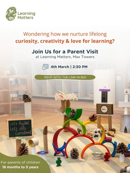 Wondering how we nurture lifelong curiosity and creativity? Join us for a Parent Visit at our Max Towers location to discover our joyful learning experiences for children from 18 months to 5 years.