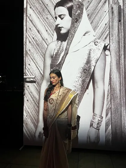 I love projects that merge different art forms. This conceptual shoot was a tribute to the iconic artist Amrita Sher-Gil, where I recreated one of her famous self-portraits. It showcases my passion for artistic and interpretive modeling.