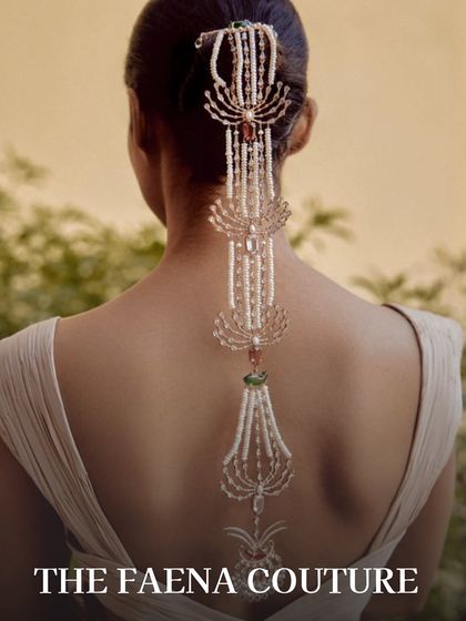 The Faena Couture hairpiece is another example of a stunning, intricate accessory that can elevate a simple bridal hairstyle into something truly special.