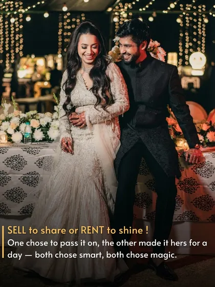 Sell to Share or Rent to Shine. This picture captures the heart of what we do. One person chose to pass on their beautiful outfit, and another made it theirs for a day. Both chose a smarter, more magical way to experience luxury fashion.
