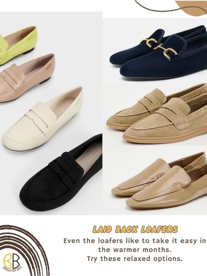 Laid-back loafers are perfect for the warmer months. These relaxed options come in a variety of colors and materials, offering a comfortable yet polished alternative to traditional loafers.