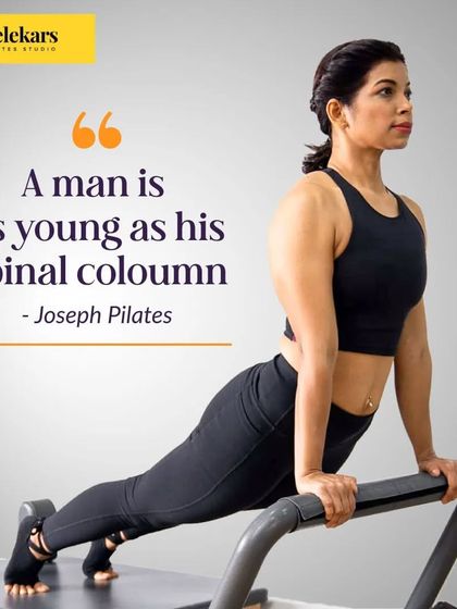 "A man is as young as his spinal column." This quote from Joseph Pilates is why we focus on exercises like this plank-to-pike on the reformer to keep your spine healthy and mobile.