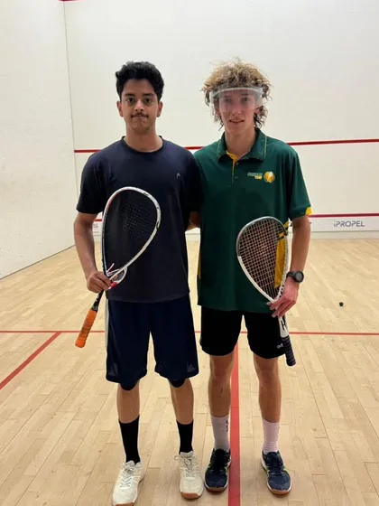 We provide our players with global exposure. Here, our student Abhiraj Singh is seen training and competing at the prestigious US Squash Centre and the Oceania Junior Championships in Australia.