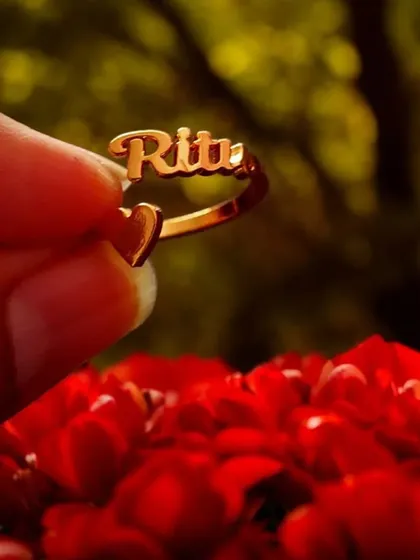 Simple, elegant, and personal. This custom name ring with a small heart detail is one of my most loved pieces, perfect as a thoughtful gift for someone special or as a treat for yourself.