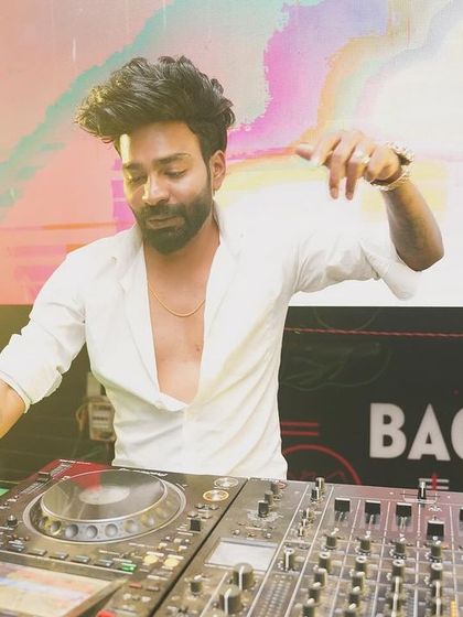 Mixing at the Bacardi event at Freq Club.