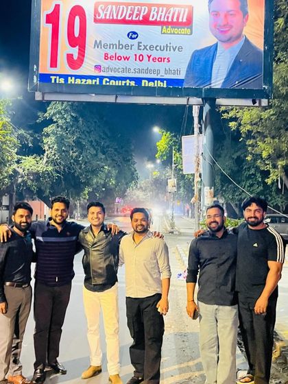 My team and I during the evening campaign for the Member Executive position. Their tireless support is the backbone of my efforts.