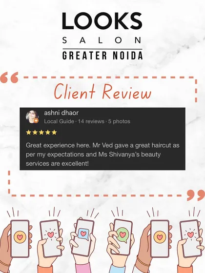 A client praises Mr. Ved for a great haircut and Ms. Shivanya for excellent beauty services.