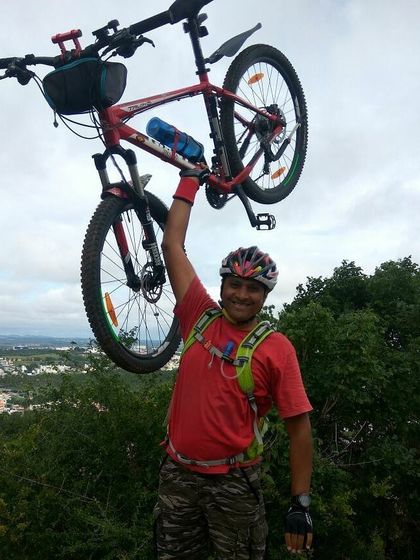 A duplicate image showing the same rider's celebratory moment.