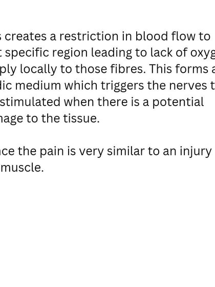 This trigger point restricts blood flow and oxygen, creating an acidic environment that mimics the pain of a real muscle injury.