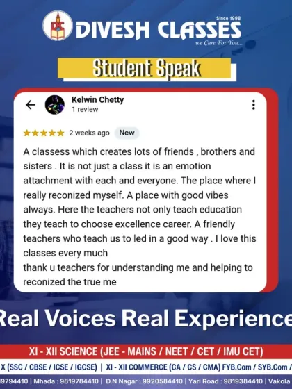 "It is not just a class it is an emotion attachment." This heartfelt review from our student Kelvin Chetty captures the essence of our community. We focus on more than just academics; we help students discover their true potential.