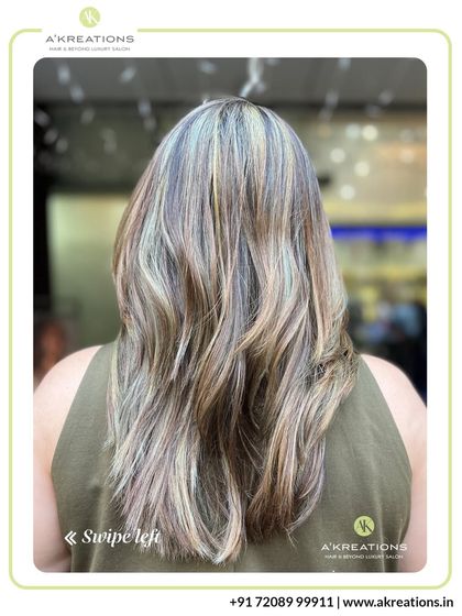 We love creating soft, luminous looks. These highlights are blended to perfection, providing a gentle lift and a radiant, healthy-looking finish.
