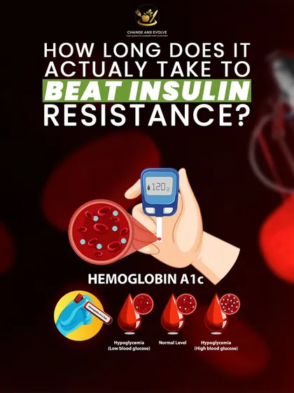 How long does it take to beat insulin resistance? This graphic explains that it's a long-term process, not something that happens in a day.