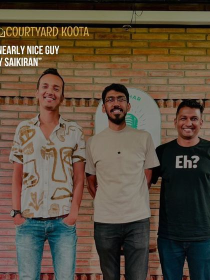Comedian Saikiran with host Brikesh Singh and Sandeep Nanu after his show 'Nearly Nice Guy'. It's always great to see the comedy community coming together.