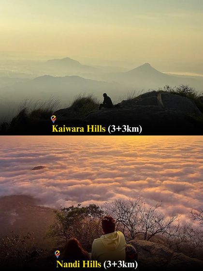 The misty morning views from Kaiwara Hills and the famous sea of clouds at Nandi Hills.