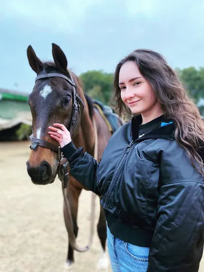 A quiet moment between a rider and her horse. Building trust starts on the ground, and I encourage everyone to spend time getting to know these amazing animals.