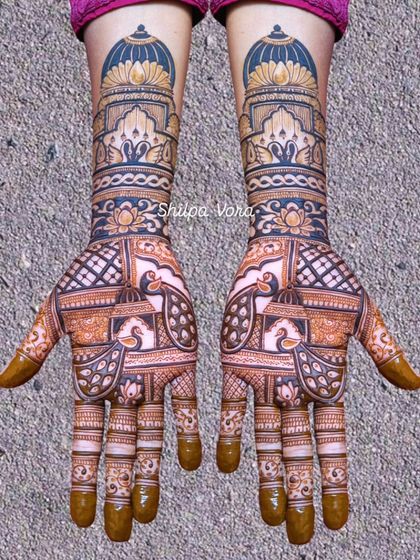 The same grand bridal design shown against a different background, highlighting its versatility and intricate details.