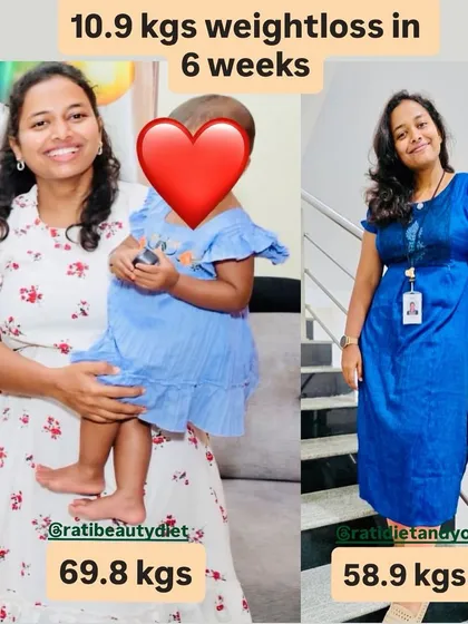 Carolin's stunning 10.9 kg weight loss in just 6 weeks. She proves that significant, visible changes are possible in a short time with the right nutrition.