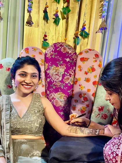 Transforming hands into masterpieces. A shot of me working on a beautiful bridal design.