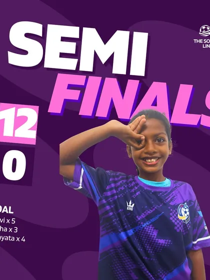 A 12-0 semi-final demolition by our U14 girls, showcasing their unstoppable attack.
