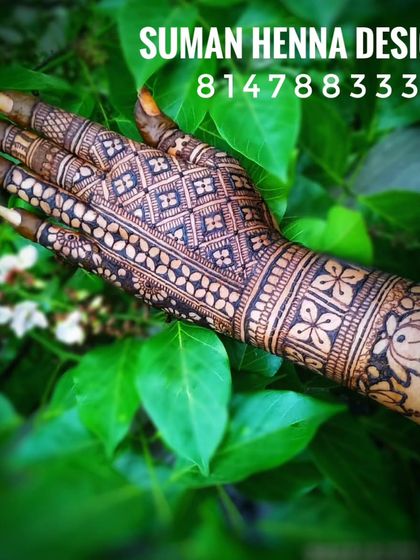 Suman Mehndi Designer - Festive & Party Henna Signature Lotus & Jaal Patterns photo 4