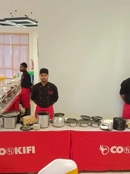 Our interactive live pasta and chaat counters are a huge hit at parties. This setup at Prestige Lakeside Habitat shows how we can bring the excitement of live cooking to your event.
