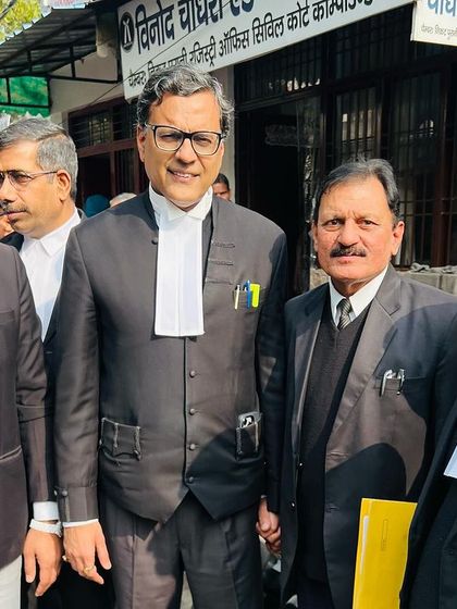 Standing with fellow advocates in Meerut. Returning to argue a case as a Senior Counsel where I started as a beginner in 1995 was a deeply emotional and surreal experience.