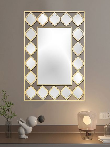 A well-placed mirror can transform a space, and this bestseller is a perfect example. Its intricate, multi-panel gold frame adds a touch of style and helps reflect light, making any room feel brighter and more spacious.