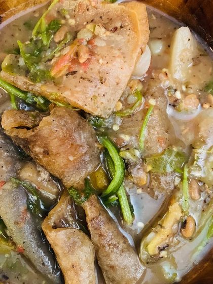 Another look at the buff skin and vegetable curry.