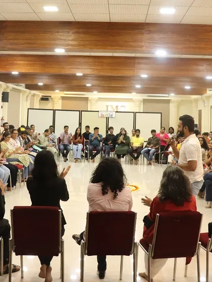 This is what community in action looks like. A snapshot from an interactive workshop where we gathered in a circle to discuss climate change, youth involvement, and building a better future, using music and dialogue to connect and inspire.