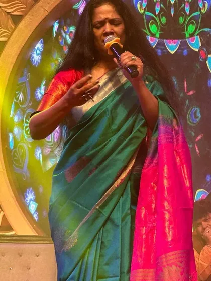 A moment of deep connection with the music during my performance at the Mysore Palace. Singing in such a historic place feels like a conversation with the past.