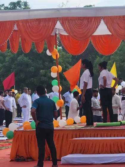 On stage, demonstrating the official Yoga Protocol for a district-level event in Kannauj. I ensure every demonstration is clear and easy to follow, whether you're a beginner or an experienced practitioner.
