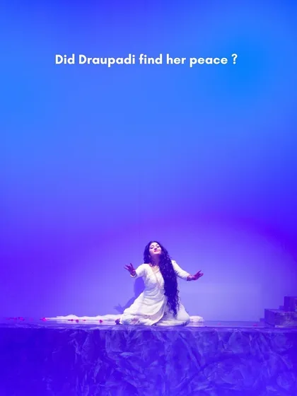 A powerful moment from our production 'Krishnaa - Fire to Frost'. Through abhinaya, or expressive dance, I explore the profound journey of Draupadi, from a life of fire and vengeance to her eventual quest for peace.