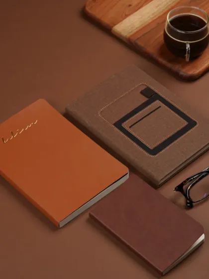 A collection of our work for stationery brands. These images feature a variety of products like planners, notepads, journals, and flash cards, styled in both professional and creative settings to showcase their versatility.