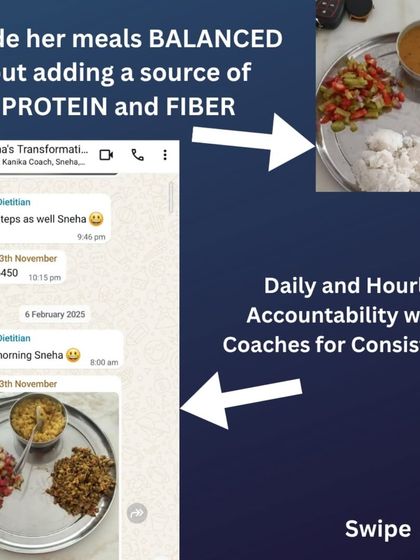 Sneha, a working mom, lost 6.1 kgs by eating ghar ka khana, including rice and her favorite milk tea with sugar. We focused on balanced meals, daily walks, and accountability. Her testimonial shows how the program improved her overall health, not just her weight.