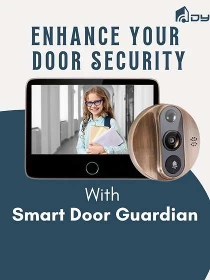 Enhance your door security with the Smart Door Guardian. It features a built-in screen and sends instant alerts to your phone with motion detection.