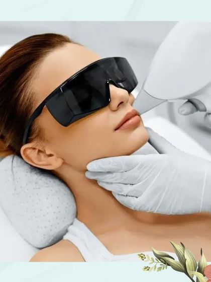 This image accompanied our trivia question about chin hair removal. It shows a client receiving a targeted laser treatment on her face, highlighting the precision of the procedure.
