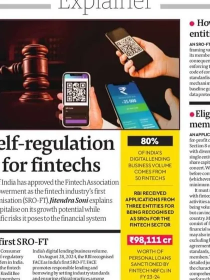 In an article for the Financial Express, I analyzed the impact of the RBI's approval of the first self-regulatory organization for the fintech industry. This framework is crucial for balancing the sector's growth potential with the specific risks it poses to the financial system.