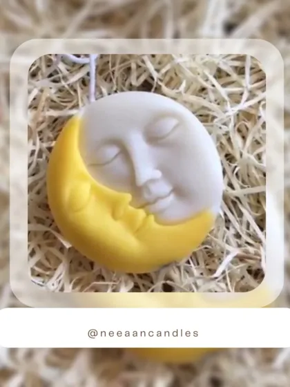 When the sun kisses the moon, magic is born. This is another look at our celestial embrace candle, handmade with love and light.