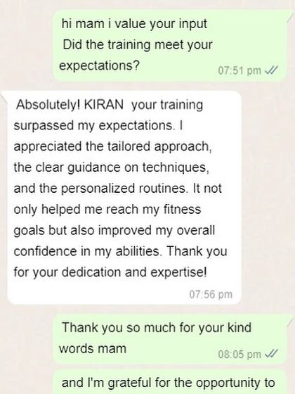 "Your training surpassed my expectations." Feedback like this is why I do what I do. My goal is to provide tailored routines and clear guidance that not only help you reach your goals but also build your confidence.