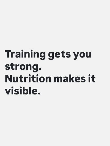 This is a core truth of my coaching philosophy. The hard work you do in the gym builds the muscle, but it's your nutrition that strips away the fat and makes that hard work visible. You can't out-train a bad diet.