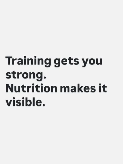 This is a core truth of my coaching philosophy. The hard work you do in the gym builds the muscle, but it's your nutrition that strips away the fat and makes that hard work visible. You can't out-train a bad diet.