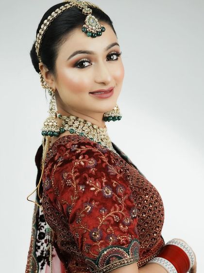 This full-length view shows how the makeup, hair, and outfit come together. My portfolio-building module includes guidance on how to style and shoot your work professionally.