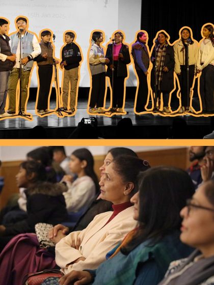 Our newly inducted Learning Through Music fellows performing at their launch event. They are beginning an 18-month journey to bring music education to Delhi government schools and low-income communities.