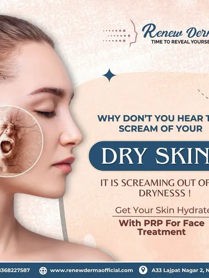 Is your dry skin screaming for hydration? PRP (Platelet-Rich Plasma) for the face is an excellent treatment to naturally hydrate and plump the skin from within.