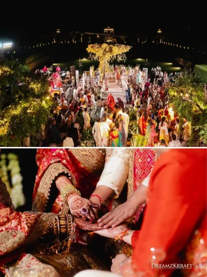The sacred ritual of Kanyadaan, captured in a close-up. While I focus on grand designs, I never lose sight of the small, deeply meaningful traditions that form the soul of the wedding.