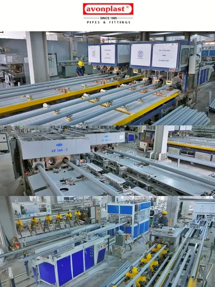 We go inside the factory to capture the heart of your industrial operations. This shot from our work with Avonplast shows a detailed view of their pipe production line, highlighting the machinery and processes that drive their business.