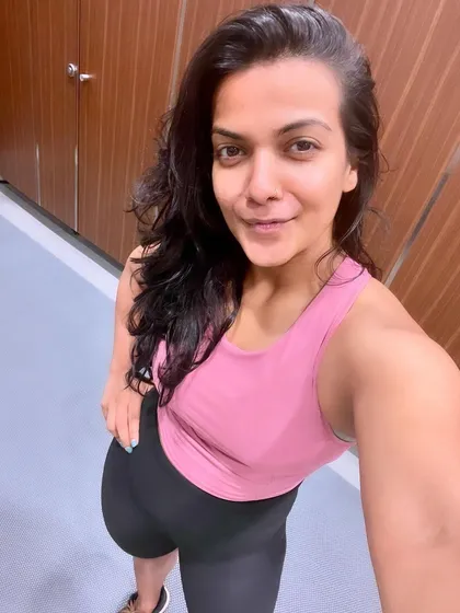 This was the first time I ever wore a cropped top to work out. It's not about being the slimmest, but about being content in my own skin and celebrating my body for its strength and spirit.